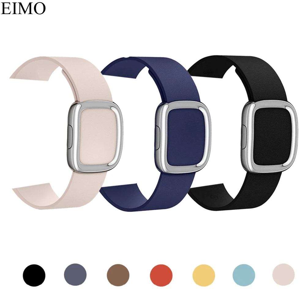 

leather strap for apple watch band 38mm 42mm iwatch series 4 3 2 1 44mm 40mm watchband modern style bracelet wrist replacement