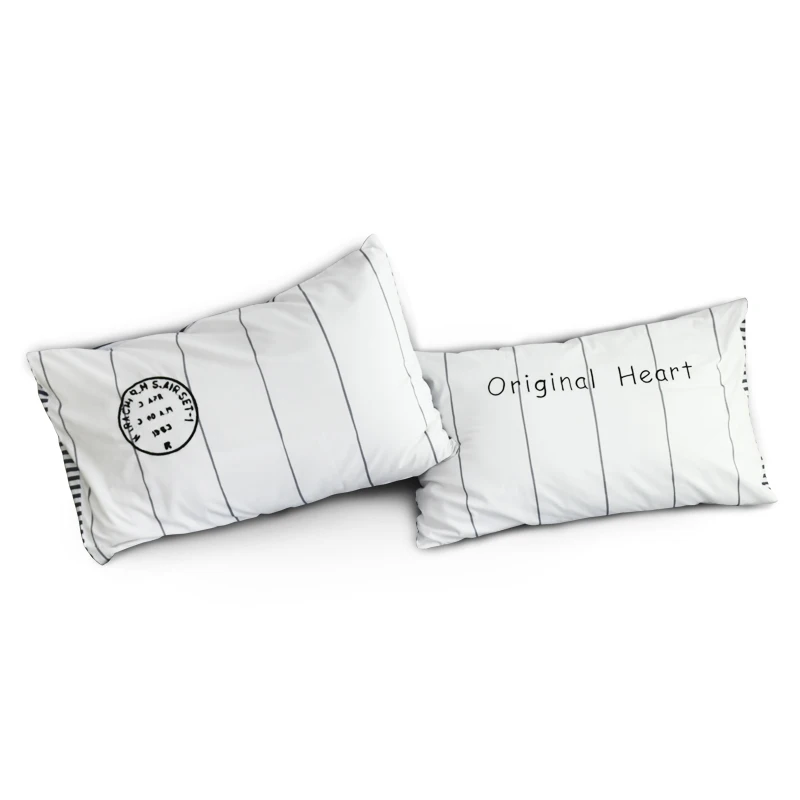 100 Cotton Embroidery Pillow Cases Cute Couple Pillow Case Cover