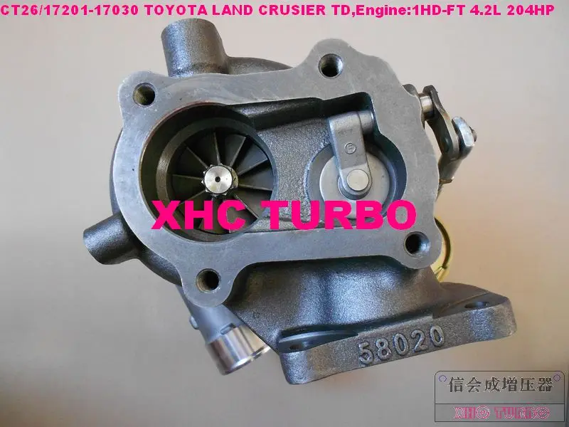 CT26 17201 17030 Turbo турбонагнетатель для тoyota Landcruiser с турбодизельным двигателем, 1HD 4.2L 204HP