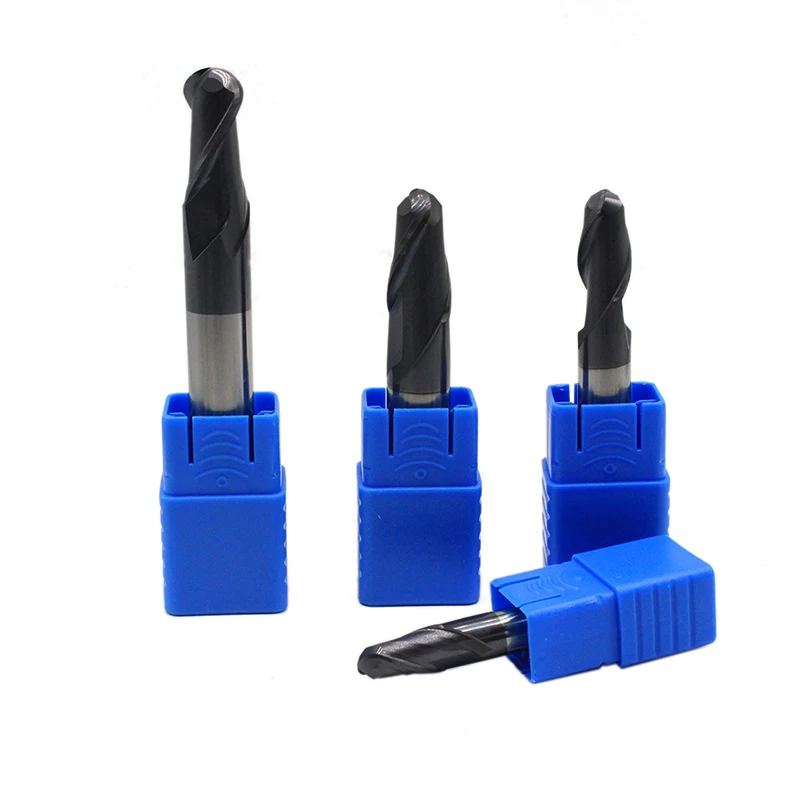

5PCS HRC50 1MM- 12MM 8MM 6MM 2Flute standard Ball Nose End Mills tungsten steel ball end milling cutter CNC alloy milling cutter