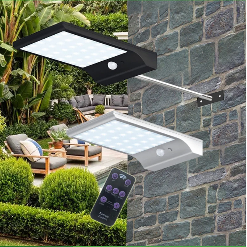 

Upgraded 48 LED Remote Control Solar Light PIR Motion Sensor IP65 Outdoor Wall Street Lamp Waterproof Lamp Lights