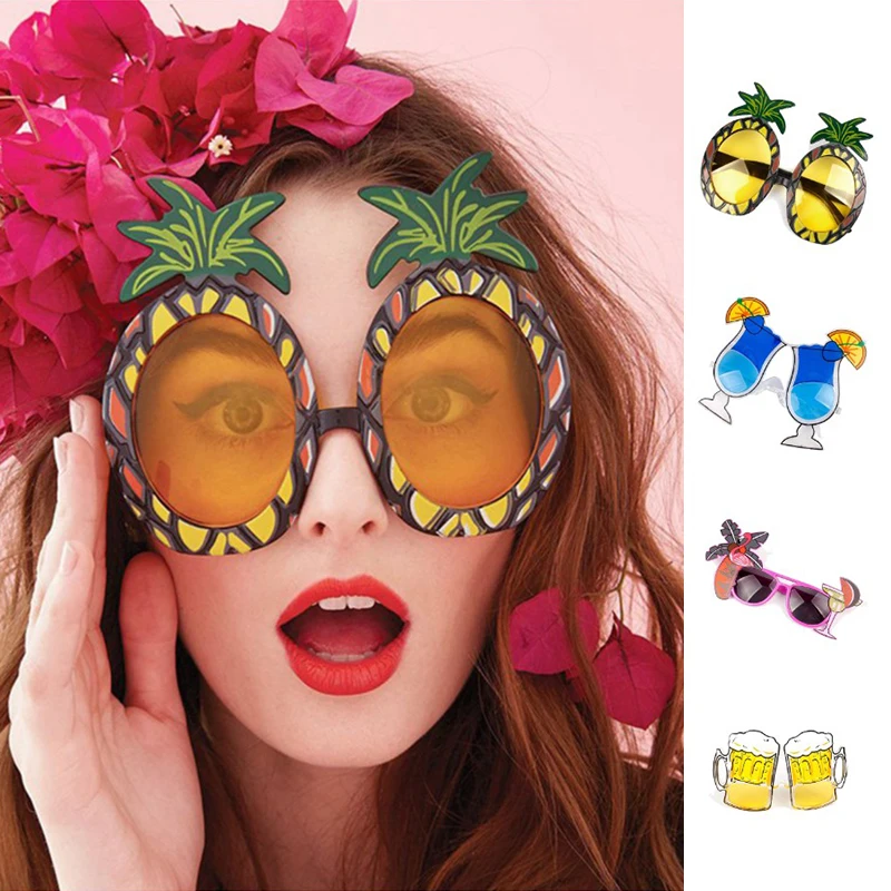 buy Women Cartoon Beach Party Beer Festival Creative Sunglasses Party Decorations Flamingo 1PC Funny Wedding Hawaiian Style Novelty