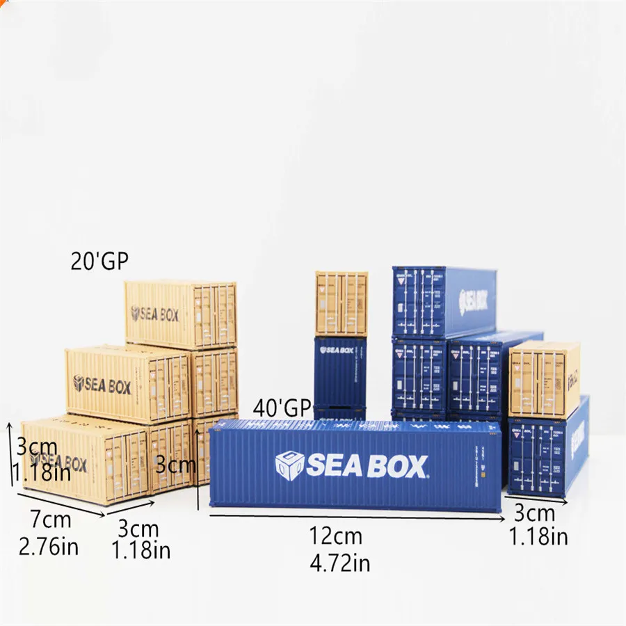 

1/87 scale plastic architecture model ho train layout model container sea box model