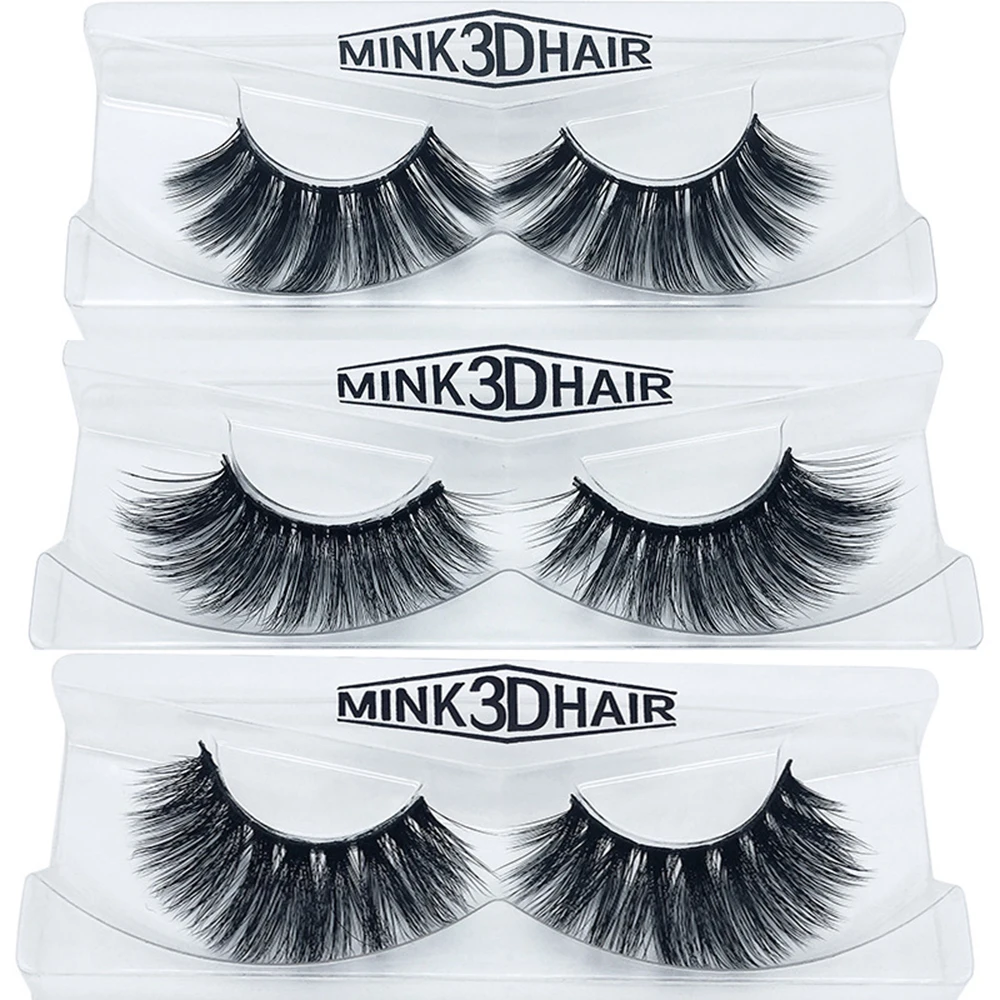 

1 Pair 3D Mink Hair False Eyelashes Thick Cross Long Lashes Soft Multilayer Wispy Fake Mink Eyelashes Extension Makeup Tools