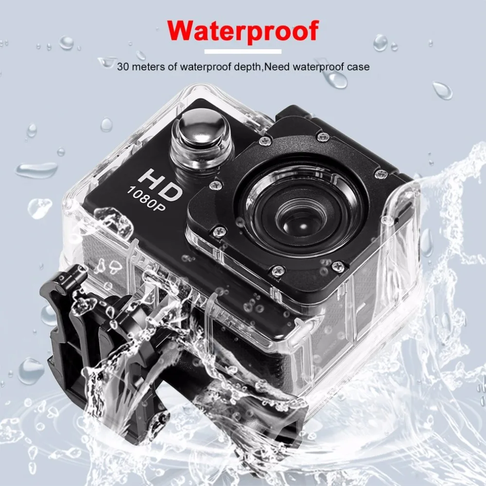 2018 HD 108P0 водонепроницаемая Спортивная камера портативный мини ЖК экран