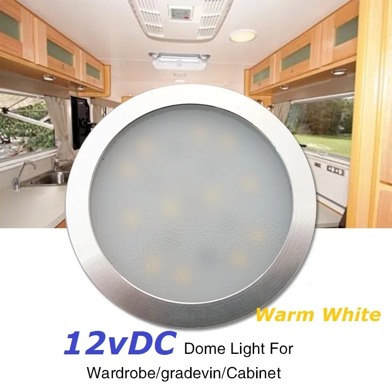 Us 5 77 45 Off 12v Dc Led Warm White Down Light Under Cabinet Wardrobe Showcase Lamp With 1m Wire Caravan Rv Interior Roof Kitchen Dome Lights In