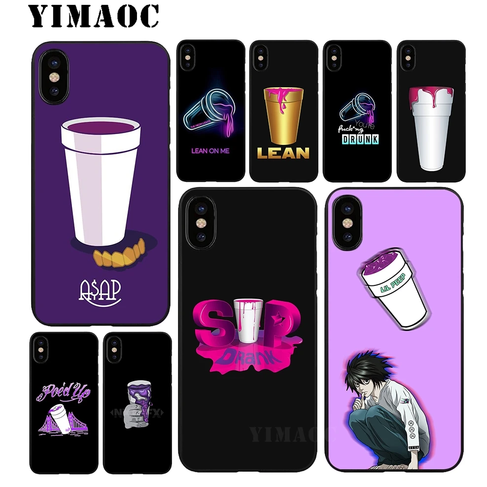 

YIMAOC Lean Double Cup Soft Silicone Case for iPhone 11 Pro Xr Xs Max X or 10 8 7 6 6S Plus 5 5S SE