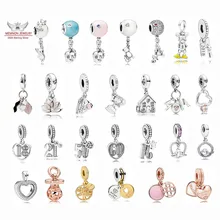 Colección del Día de la madre 925 plata esterlina esmalte ratón colgante dijes corazón cuentas para joyería fit pulseras DIY Memnon joyería(China)