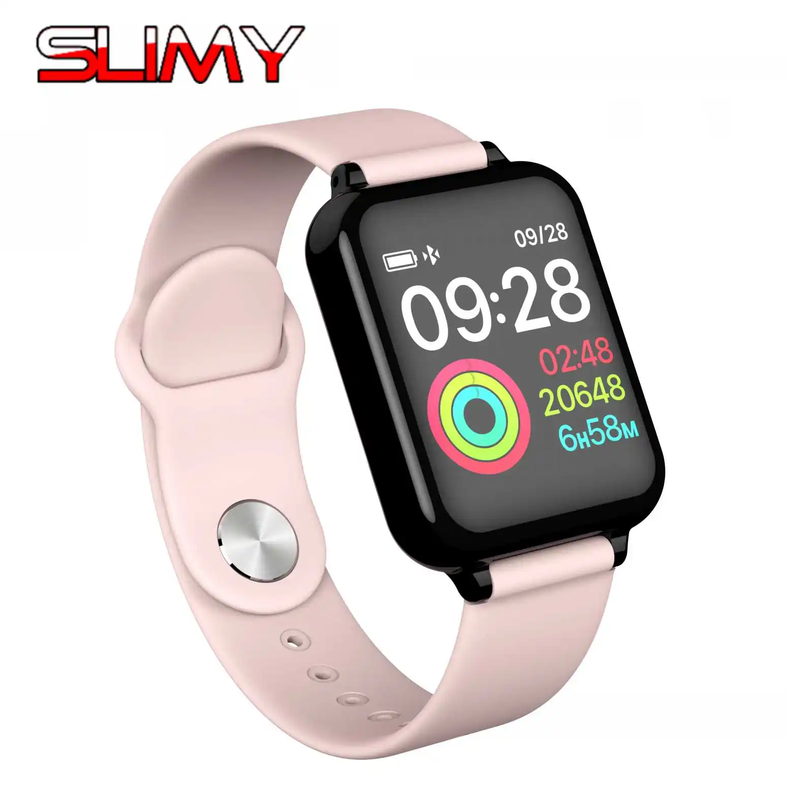 

Slimy B57 Smart Watch Waterproof Heart Rate Monitor Blood Pressure Multiple Sport Mode Smartwatch Women Men Wearable Devices