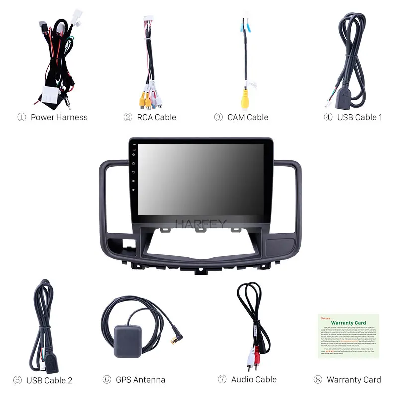 Harfey 10,1 дюймов для 2009-2013 Nissan старая модель Teana Android 8,1 2 din головное устройство gps радио с AUX wifi Поддержка OBD2 DVR SWC Carplay