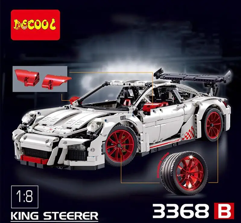 decool 3368 2726PCs ABC Technic Model Orange White Green Building Mini Compatible Legoings 42056 20001 Toy For Children Gift (4)