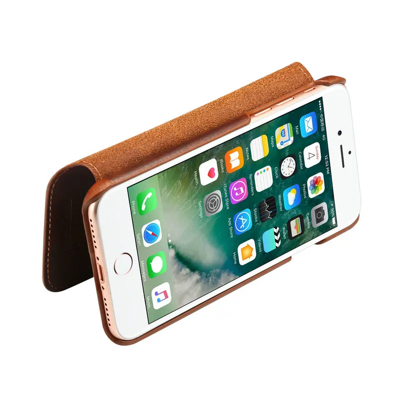 Для iphone 8 7 6 6S Plus ручной работы из натуральной кожи чехол кошелек для iphone7 iphone6S
