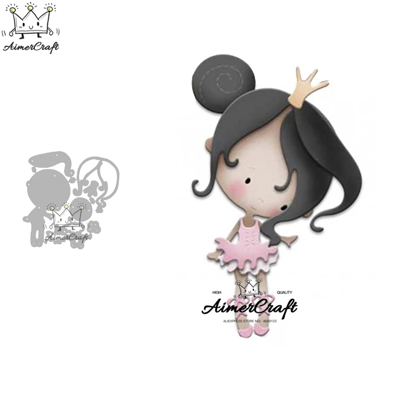 

Lovely Girl Metal Cutting Dies Stencils For DIY Scrapbooking Album Paper Card Decorative Craft Embossing Die Cuts New 2019