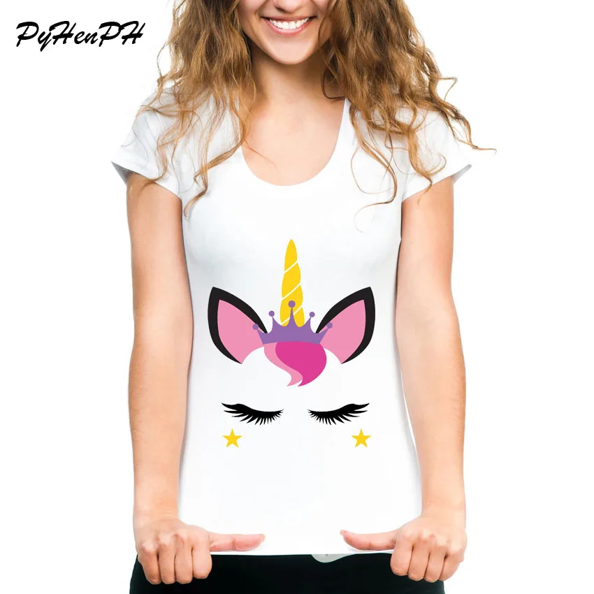 PyHenPH العلامة التجارية T قميص المرأة فوج يونيكورن الوجه تي شيرت عارضة قصيرة الأكمام سيدة ضئيلة الأبيض المرأة المحملة قميص فام قمصان PyHenPH العلامة التجارية T قميص المرأة فوج يونيكورن الوجه تي شيرت عارضة قصيرة الأكمام سيدة ضئيلة الأبيض المرأة المحملة قميص فام قمصان