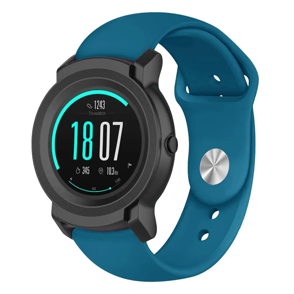 Высококачественный силиконовый ремешок Ticwatch E2 22 мм с ремешком с пряжкой 15 цветов