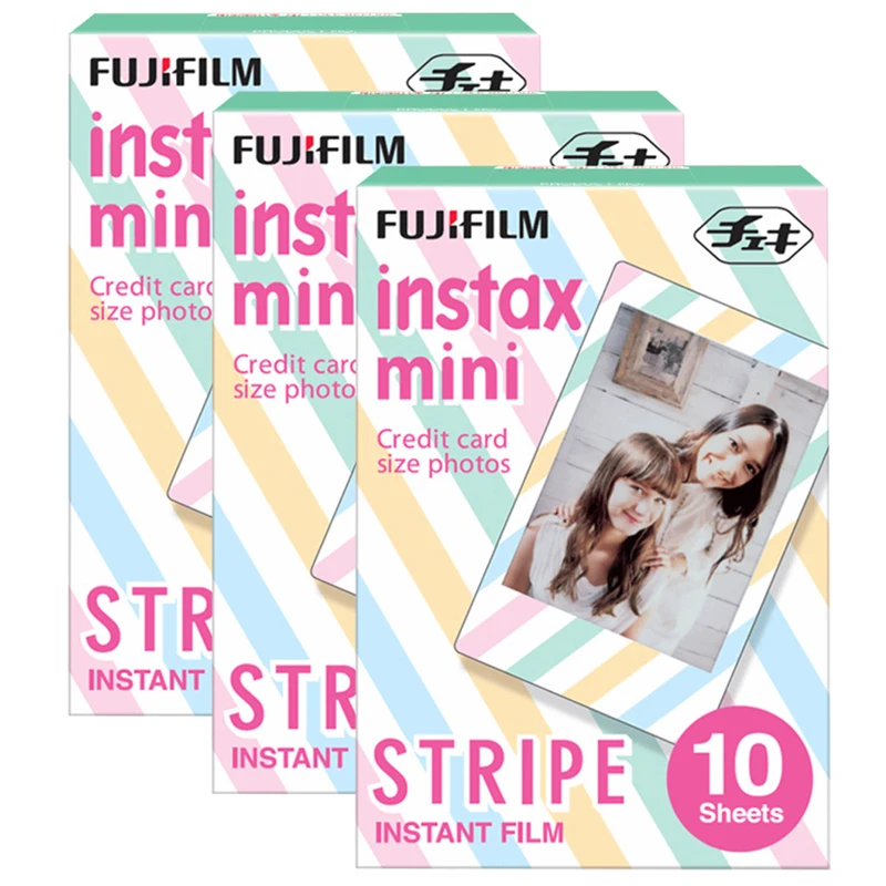 Fujifilm Instax Mini Stripe Instant 30 пленка для Fuji Mini 7 s 8 8+ 9 25 50 s 70 90 300 SP-1 2 принтера