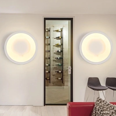 

Simple Art Modern LED Wall Light Fixtures For Home Indoor Lighting Acrylic Round Wall Sconces Bedside wall Lamps Lampara Pared
