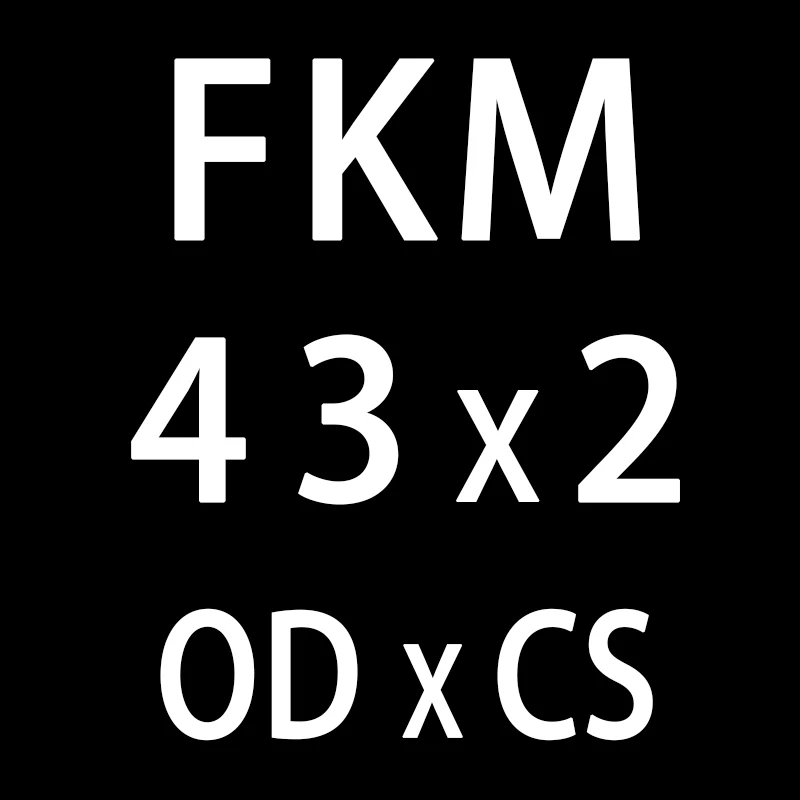 5 шт./лот фторкаучук Кольцо черное FKM уплотнительное кольцо уплотнение OD41/42/43/44/45/46/47/48/50*2 мм резиновое уплотнительное масло для уплотнения кольцо прокладки топлива - Цвет: OD43mm