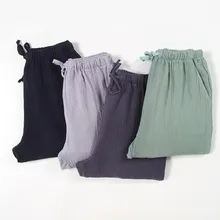 Плюс размер хлопок женская одежда для сна нижняя часть пижамы штаны для сна брюки для отдыха свободные женские пижамы брюки
