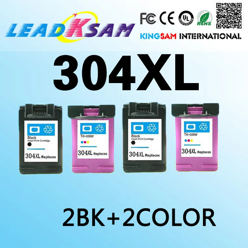 4x для 304 совместимый картридж с чернилами для hp304 304xl Deskjet 3720 3721 3723 3724 3730 3732 3752 3755 3758 принтер