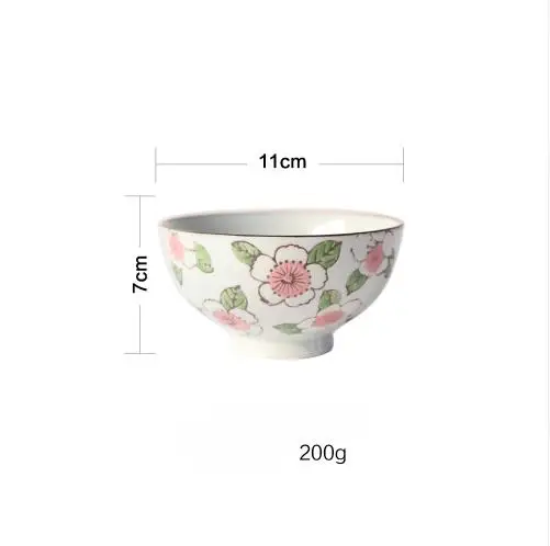 ANTOWALL 4,5 дюймов керамическая Бытовая рисовая чаша, обеденная суповая чаша, японская под-Глазурованная цветная чаша, ложка - Цвет: bowl 8