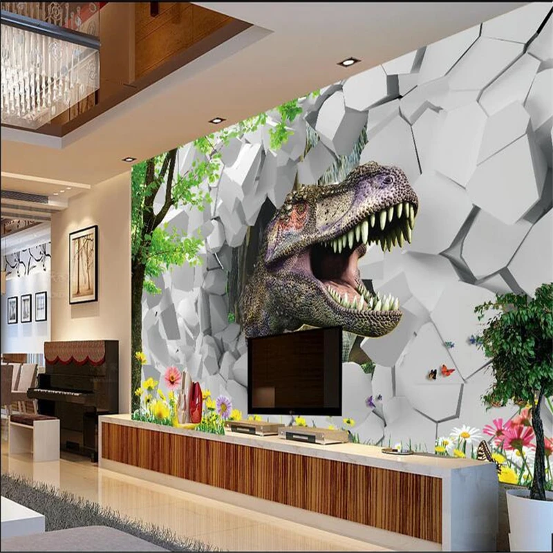 

beibehang Custom photo wallpaper large mural Jurassic Park dream 3D stereo TV background decoration painting papel de parede