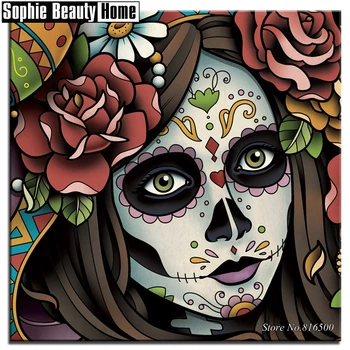 

DIY Diamond Embroidery 5D Crystals Diamond Mosaic Rose Skull Girl Diamond Painting Cross Stitch Kits Rhinestones Gift 061211