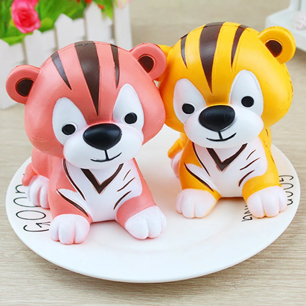 Squeeze Симпатичные Тигр сожмите мягкими игрушки замедлить рост забавные игрушки для взрослых декор головоломки стресс relif антистресс Кот Kawaii животные