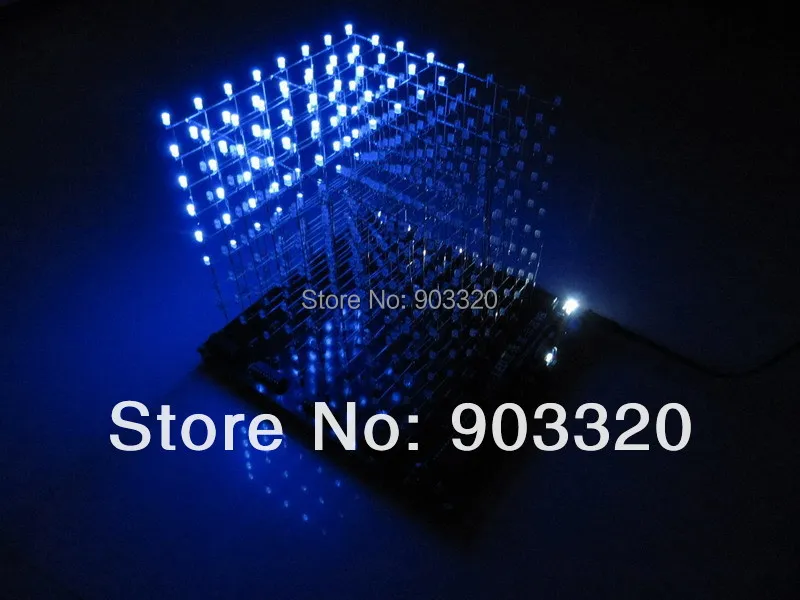 TF Card 3D 8S LED Light Cube With Animation Effects /3D CUBE 8 8x8x8 3D LED /Kits/Junior,3D LED Display,Christmas Gift