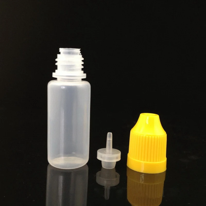 50pcs 15ml PE Dropper bottle tamper clear Translucent Drop Bottle Eye