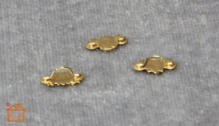 2 Pcs Miniature Drawer Pulls Cabinet Knobs Diy Dollhouse Furniture