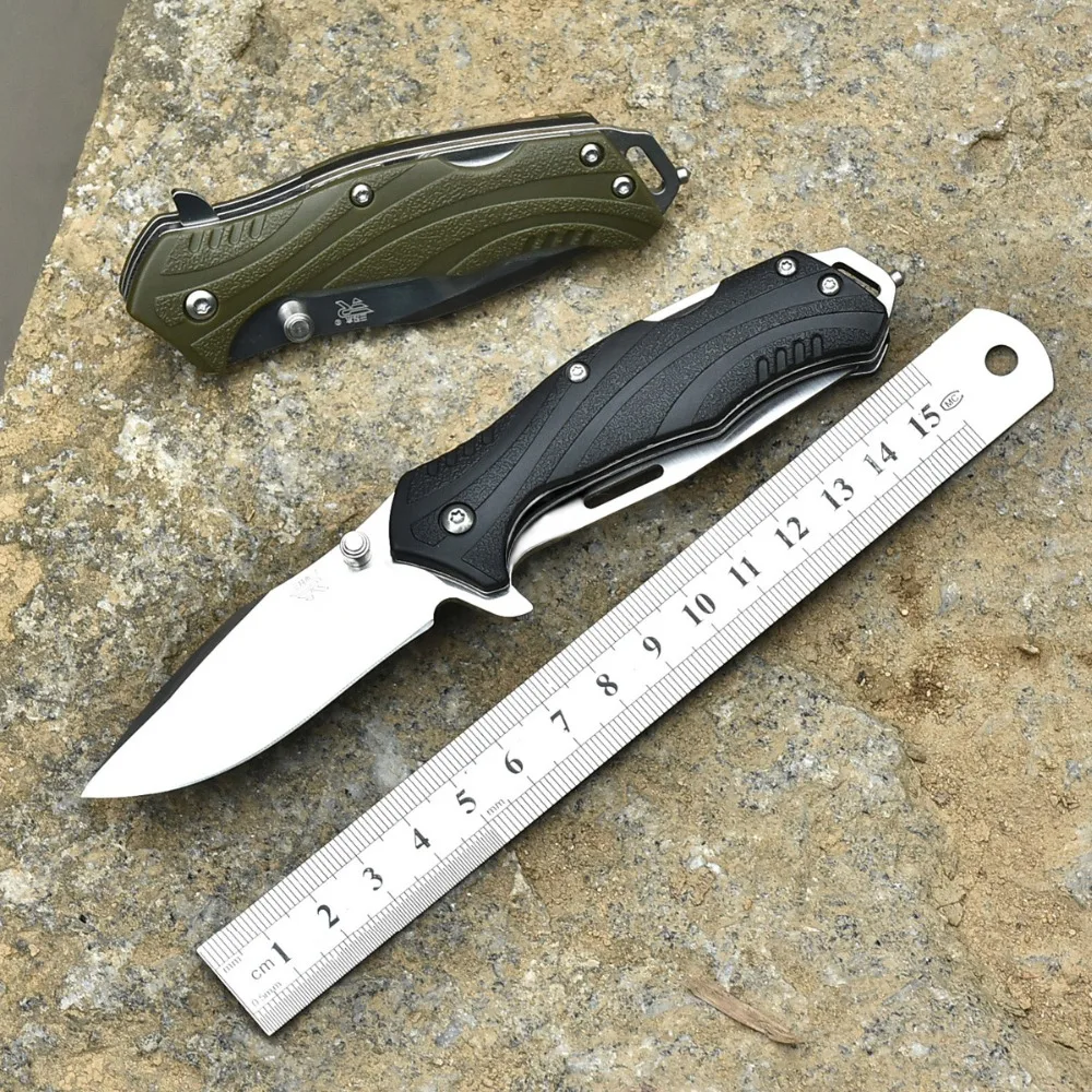 

Sanrenmu 7098 multi-functional pocket folding blade knife 12C27 blade outdoor hunting camping survival fishing tool edc