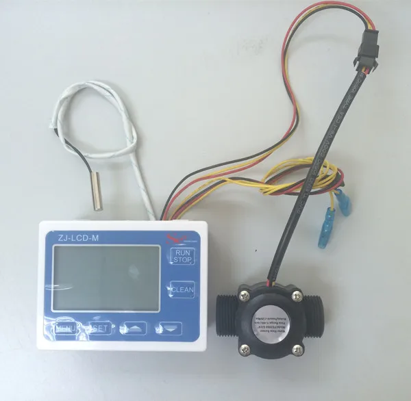 ZJ-lcd-M расходомер+ температура+ G3/" Датчик потока ЖК-дисплей ...