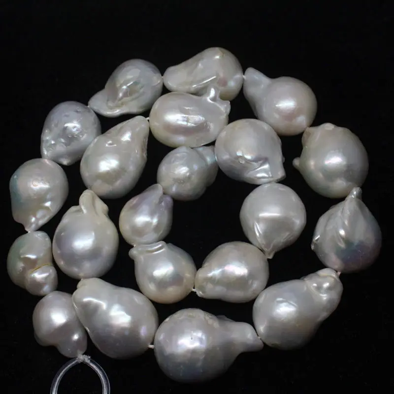 

huij 003187 Natural AAA+ Baroque Pearl Freedom Beads necklace