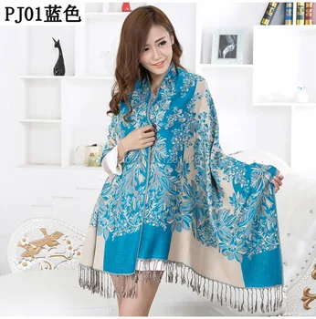 

Lakeblue Autumn Winter Women's Fashion Printing Pashmina Cashmere Shawl Scarf Warp Free Shipping SY0013