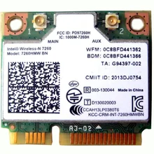 Ssea Беспроводной карты для Intel Беспроводной-n 7260 7260hmw BN Hlaf мини pci-e Wi-Fi Bluetooth 4.0 сети WLAN 802.11 B/G/N