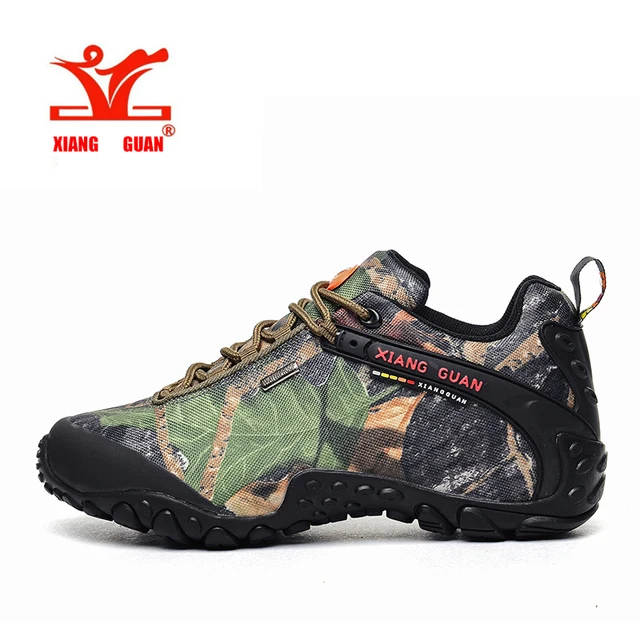 XIANGGUAN Waterproof Hiking Shoes Men Camo Climbing Sneaker Women Camouflage Boot Plus Big Size Euro 46 47 48 Us 12 13 14 15