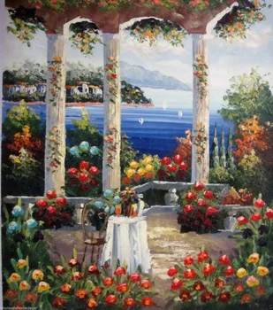 

Oil Painting on Canvas 20"X24" - Mediterranean Scenery