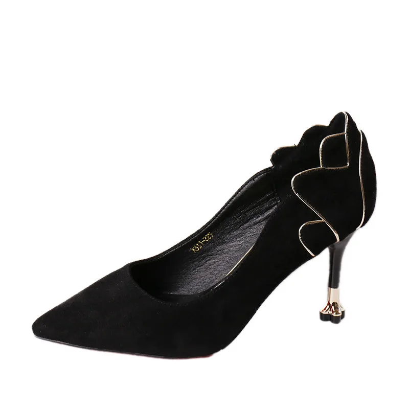 Aiguilles En Dentelle Simples Sexy Pointu Femelle black Red Sauvage Amérique Du 2019 Talons Chaussures Chat Mode Europe Et Daim Tempérament Automne qwxZSpEazY