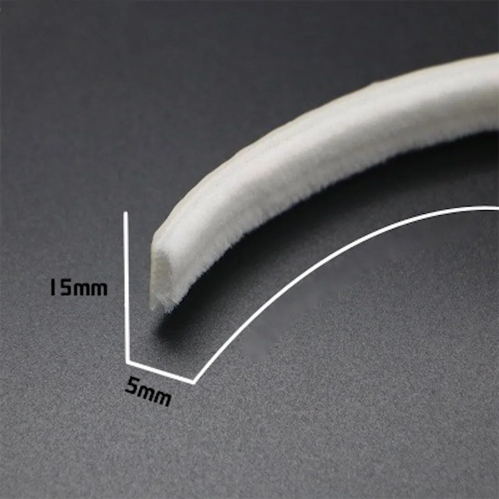 

Adhesive Felt Draught Excluder Sliding Door Screen Window Seals Brush Wool Pile Seals Weatherstrip 15x5mm 5m 10m Brown White
