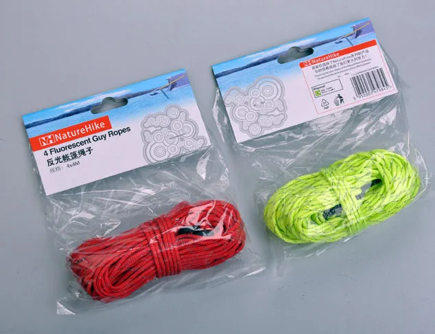 

2016 4x4m Outdoor Strong Fluorescent Guyline Tent Accessories Guy Line Wind Rope Camping Tarp/Tarpaulin Cord