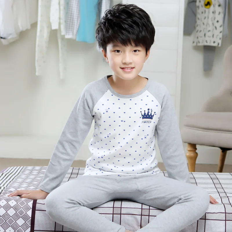 

Famli Kids Pajama Set 4Y-12Y Girls Winter Autumn Fashion Long Sleeve Printed Cotton Pijamas Children Boy Sleepwear Pyjama Garcon