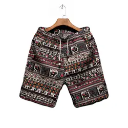 Для мужчин; пляжные шорты boho chic Личность Печать 2018 лето тонкие дышащие удобные повседневные Для мужчин белье Шорты Большие размеры M-5XL