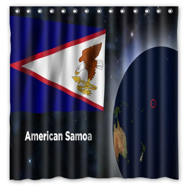 Американский флаг Самоа полиэстер водонепроницаемая занавеска для душа 12 шт.