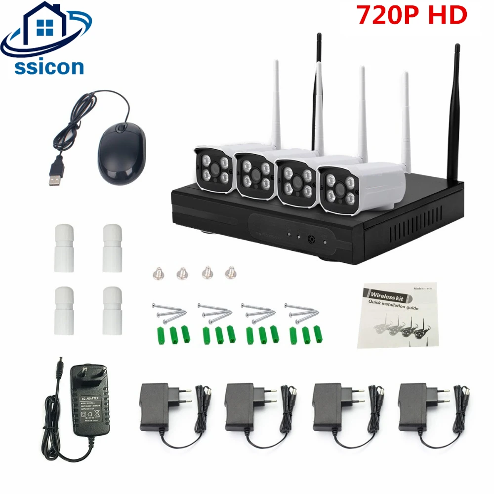 

CCTV System Wireless Surveillance System Kit 720P Home Security Camera System Outdoor WIFI Cameras Set