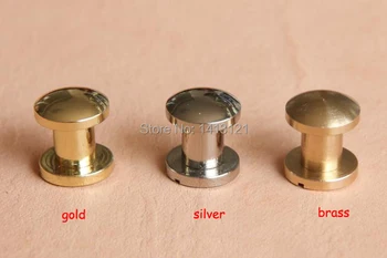 

free shipping brass 9*6mm wallet bag screw brass belt Rivet diy handmade leather key case hardware part fastener