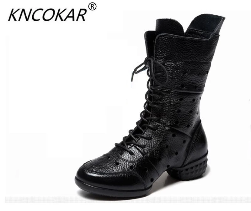 KNCOKAR New waterproof platform women's leather boots warm Martin with cotton on sale hot style | Обувь