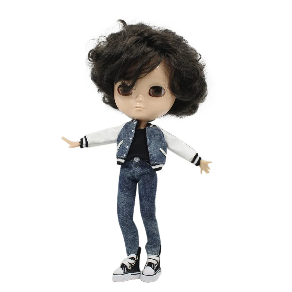 Продажа Ледяной bjd мальчик кукла совместное тело короткие черные волосы сторона прощание без макияжа 1 6