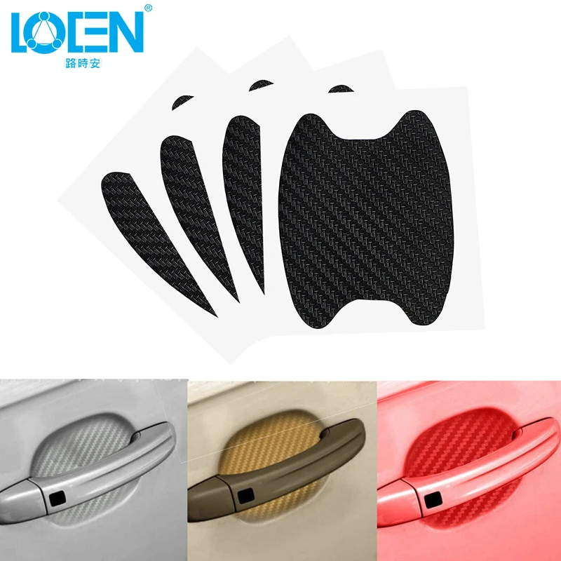 

4Pcs/Set Car Door Auto Handle Protection Fil Sticker Scratches Resistant Cover Body Decoration Exterior Accessories Car-styling
