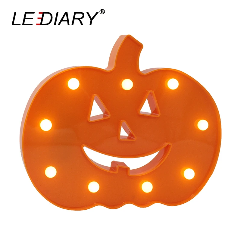 

LEDIARY Halloween LED Night Lights Holiday Lighting Pumpkin Lantern Decor Table Bedside Lamp Warm White LED Bulb CE RoHS